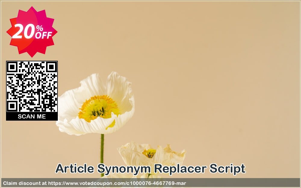 Article Synonym Replacer Script Coupon Code Apr 2024, 20% OFF - VotedCoupon