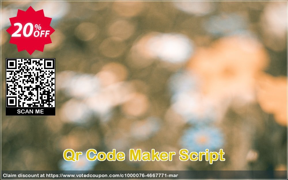 Qr Code Maker Script Coupon, discount Qr Code Maker Script Super discounts code 2024. Promotion: best promotions code of Qr Code Maker Script 2024