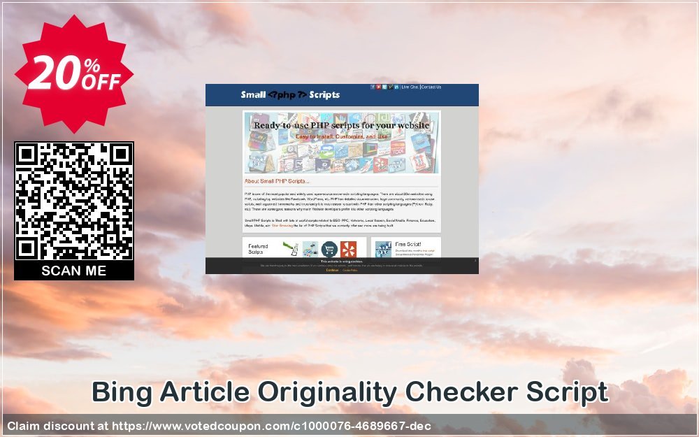 Bing Article Originality Checker Script Coupon Code May 2024, 20% OFF - VotedCoupon