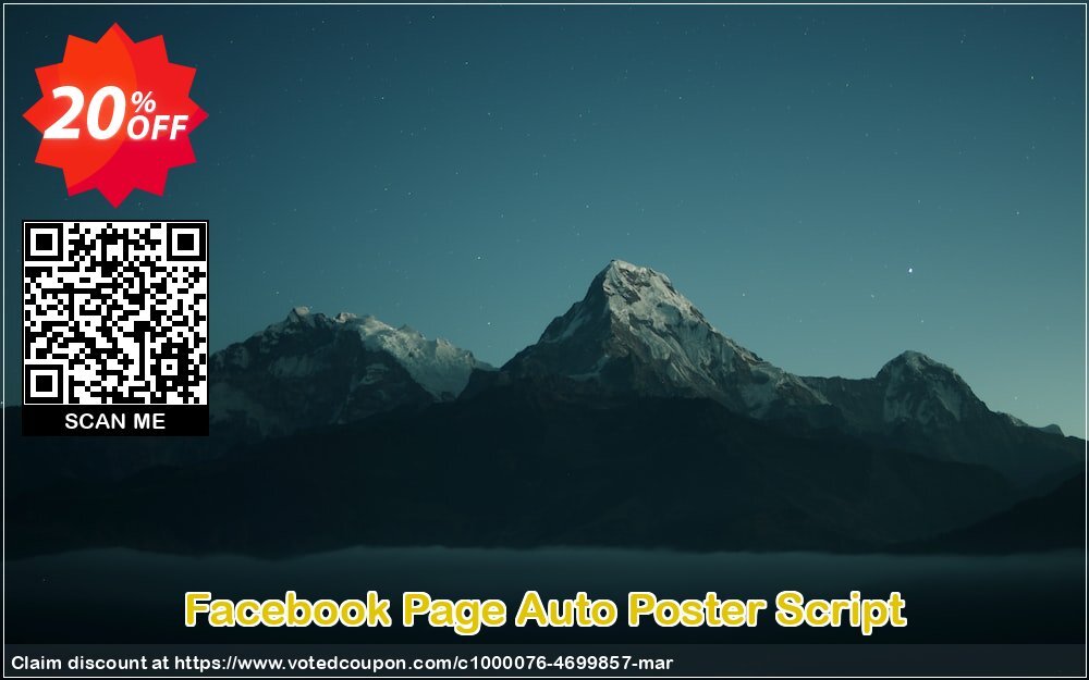 Facebook Page Auto Poster Script Coupon, discount Facebook Page Auto Poster Script Best discount code 2024. Promotion: big promo code of Facebook Page Auto Poster Script 2024