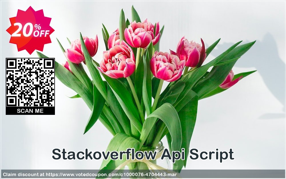 Stackoverflow Api Script Coupon, discount Stackoverflow Api Script Staggering promo code 2024. Promotion: imposing discounts code of Stackoverflow Api Script 2024