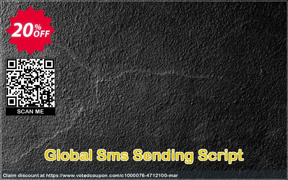 Global Sms Sending Script Coupon, discount Global Sms Sending Script Amazing discount code 2024. Promotion: stunning promo code of Global Sms Sending Script 2024