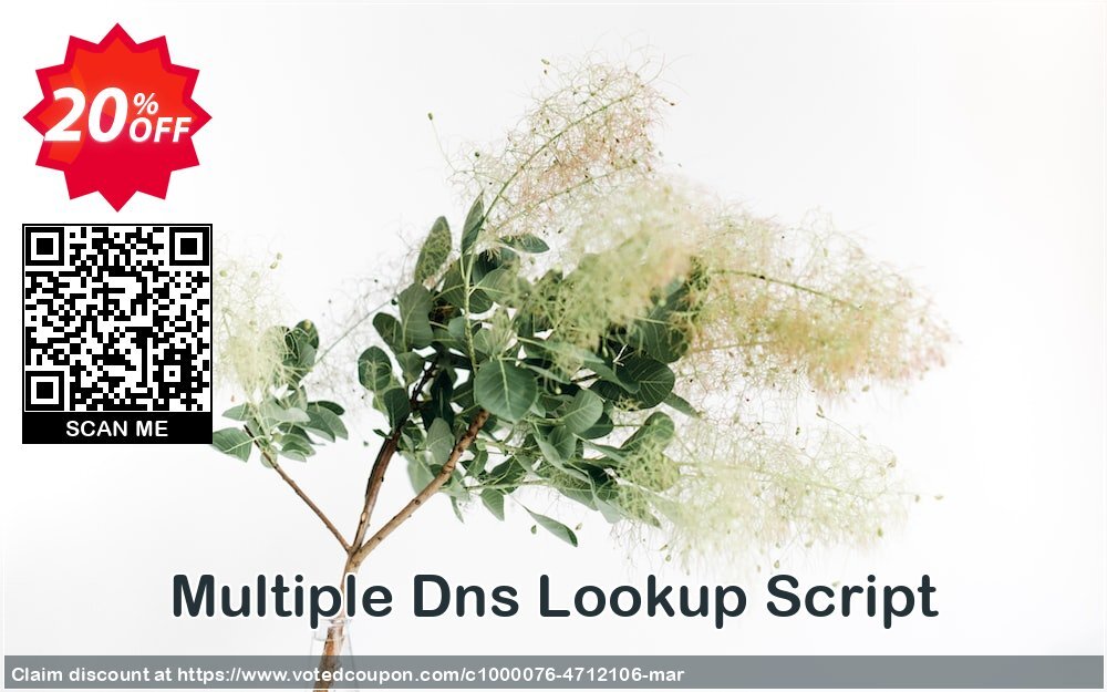 Multiple Dns Lookup Script Coupon, discount Multiple Dns Lookup Script Formidable offer code 2024. Promotion: fearsome discount code of Multiple Dns Lookup Script 2024