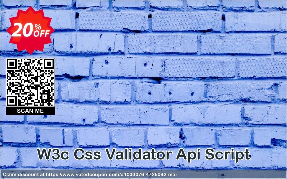 W3c Css Validator Api Script Coupon, discount W3c Css Validator Api Script Exclusive discount code 2024. Promotion: awesome promo code of W3c Css Validator Api Script 2024