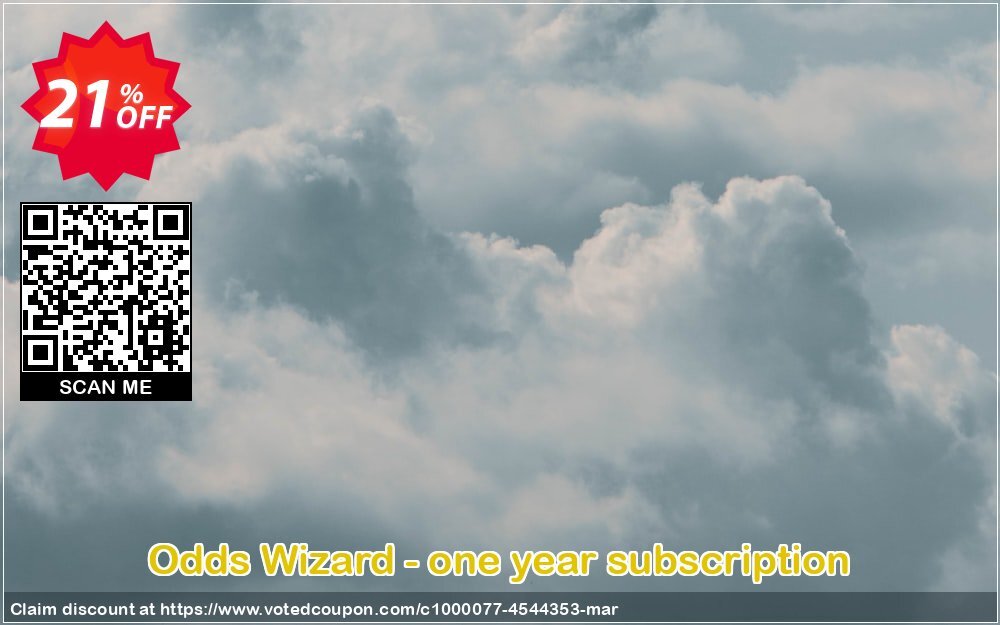 Odds Wizard - one year subscription Coupon, discount Odds Wizard - one year subscription super promo code 2024. Promotion: super promo code of Odds Wizard - one year subscription 2024