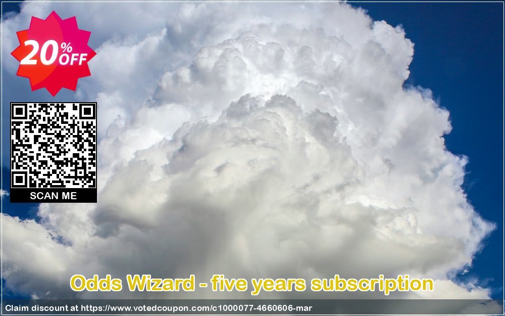 Odds Wizard - five years subscription Coupon, discount Odds Wizard - five years subscription imposing deals code 2024. Promotion: imposing deals code of Odds Wizard - five years subscription 2024