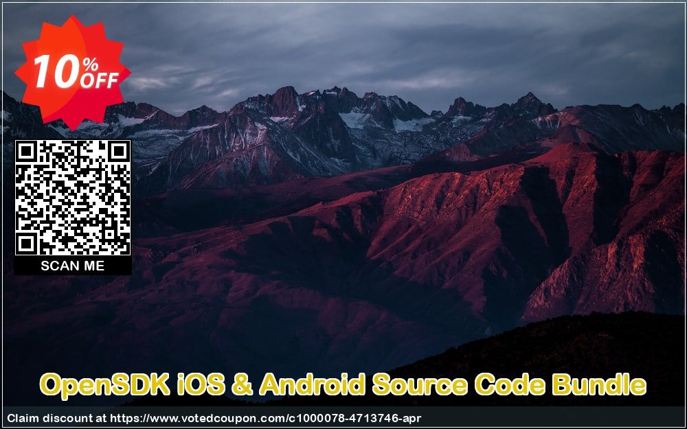 OpenSDK iOS & Android Source Code Bundle Coupon, discount OpenSDK iOS & Android Source Code Bundle amazing discounts code 2024. Promotion: amazing discounts code of OpenSDK iOS & Android Source Code Bundle 2024