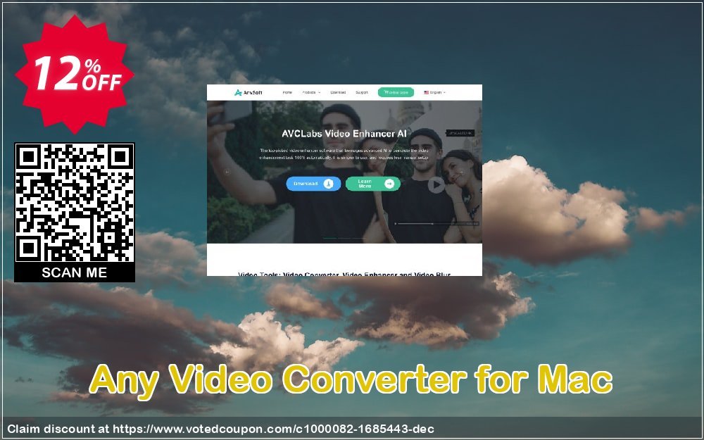 Any Video Converter for MAC Coupon, discount Any Video Converter for Mac formidable sales code 2023. Promotion: formidable sales code of Any Video Converter for Mac 2023