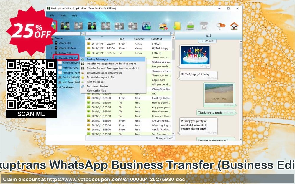 Backuptrans WhatsApp Business Transfer, Business Edition  Coupon, discount 10% OFF Backuptrans WhatsApp Business Transfer (Business Edition), verified. Promotion: Special promotions code of Backuptrans WhatsApp Business Transfer (Business Edition), tested & approved