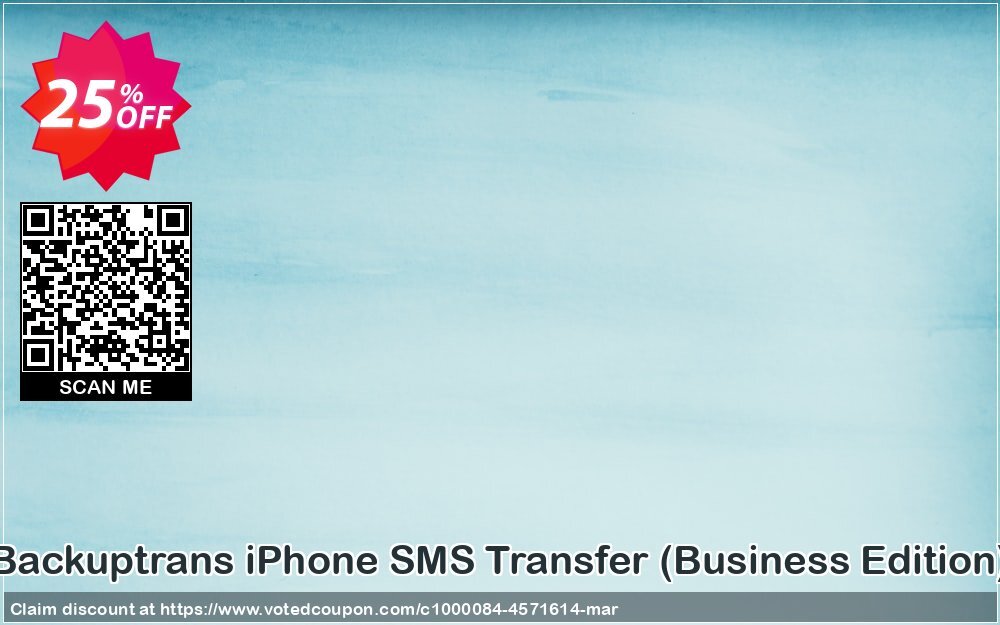 Backuptrans iPhone SMS Transfer, Business Edition  Coupon, discount Backuptrans iPhone SMS Transfer (Business Edition) wonderful deals code 2024. Promotion: awesome sales code of Backuptrans iPhone SMS Transfer (Business Edition) 2024