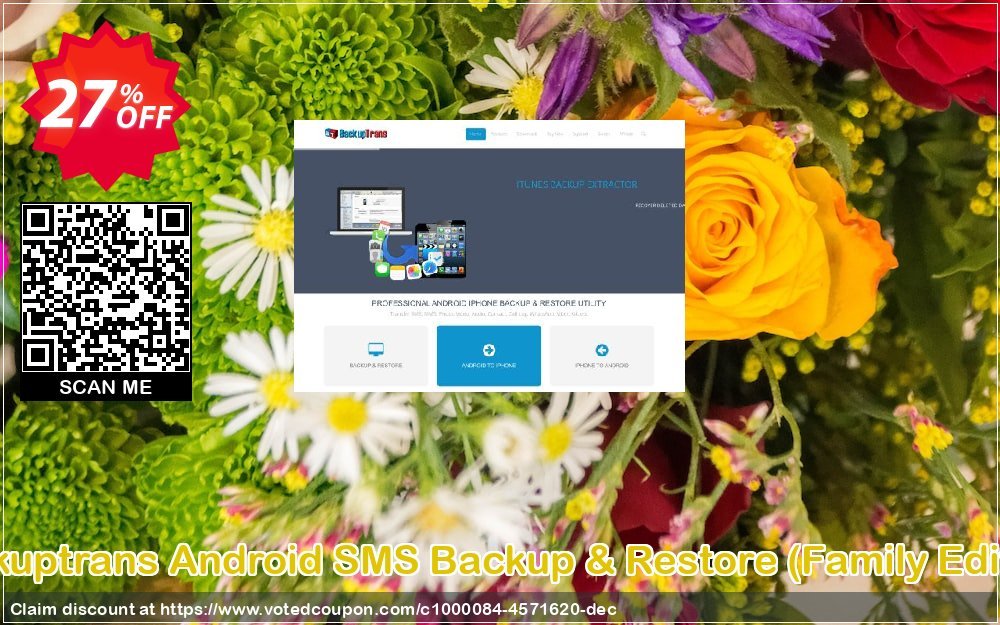 Backuptrans Android SMS Backup & Restore, Family Edition  Coupon, discount Backuptrans Android SMS Backup & Restore (Family Edition) impressive sales code 2024. Promotion: stirring promotions code of Backuptrans Android SMS Backup & Restore (Family Edition) 2024