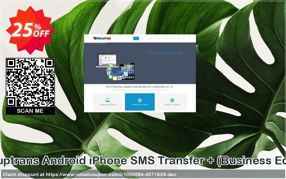 Backuptrans Android iPhone SMS Transfer +, Business Edition  Coupon, discount Holiday Deals. Promotion: wonderful discount code of Backuptrans Android iPhone SMS Transfer + (Business Edition) 2024