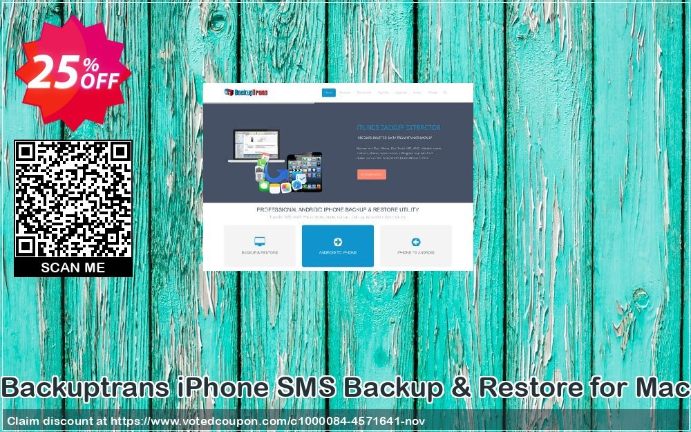 Backuptrans iPhone SMS Backup & Restore for MAC Coupon Code Apr 2024, 25% OFF - VotedCoupon