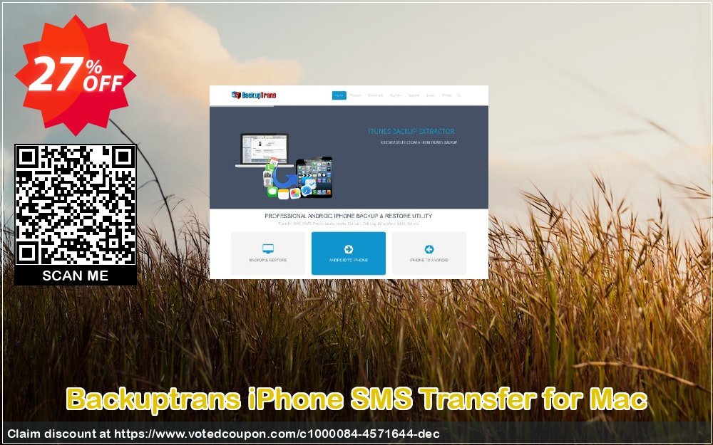 Backuptrans iPhone SMS Transfer for MAC Coupon Code Apr 2024, 27% OFF - VotedCoupon