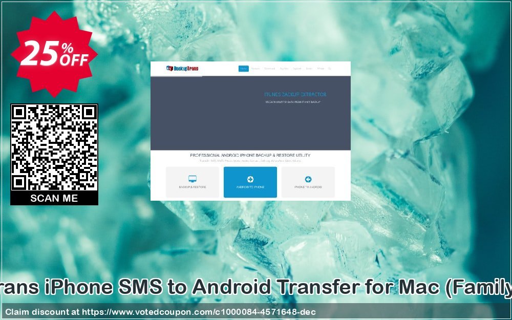 Backuptrans iPhone SMS to Android Transfer for MAC, Family Edition  Coupon, discount Backuptrans iPhone SMS to Android Transfer for Mac (Family Edition) marvelous sales code 2024. Promotion: excellent promotions code of Backuptrans iPhone SMS to Android Transfer for Mac (Family Edition) 2024