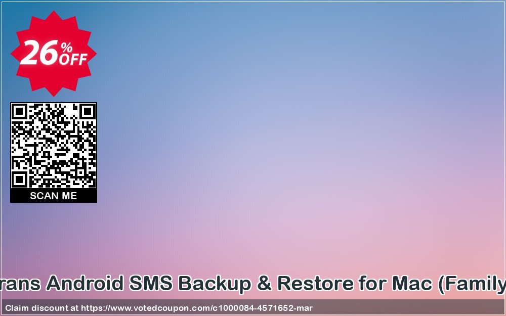 Backuptrans Android SMS Backup & Restore for MAC, Family Edition  Coupon, discount Backuptrans Android SMS Backup & Restore for Mac (Family Edition) amazing promo code 2024. Promotion: awful discount code of Backuptrans Android SMS Backup & Restore for Mac (Family Edition) 2024