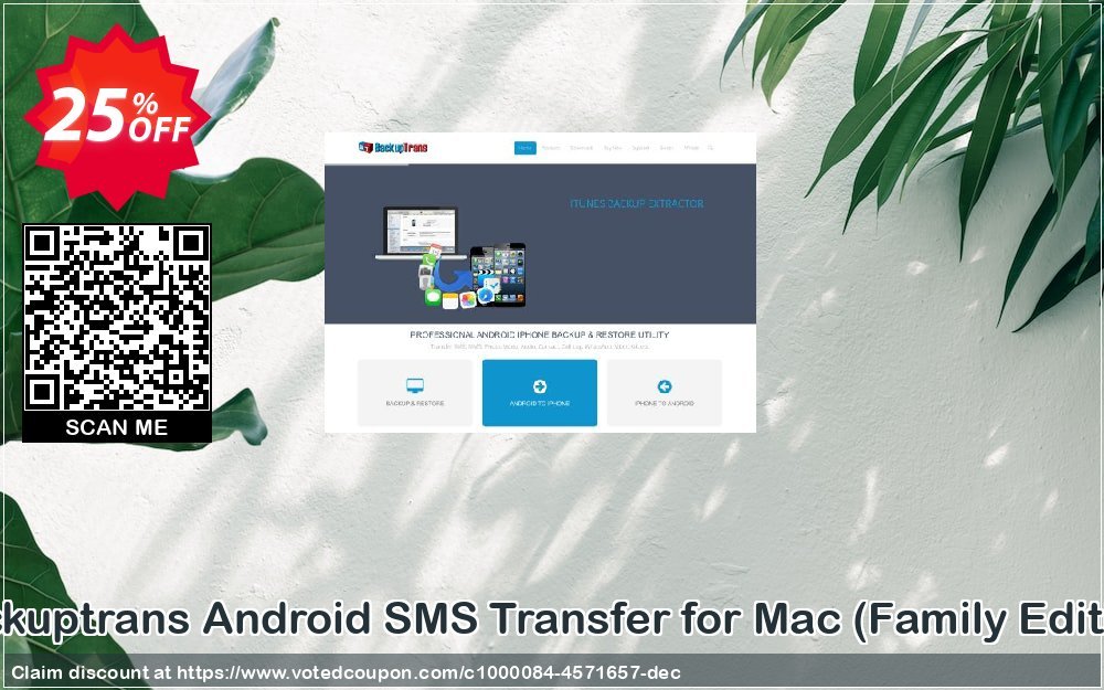 Backuptrans Android SMS Transfer for MAC, Family Edition  Coupon, discount Backuptrans Android SMS Transfer for Mac (Family Edition) special offer code 2024. Promotion: hottest deals code of Backuptrans Android SMS Transfer for Mac (Family Edition) 2024