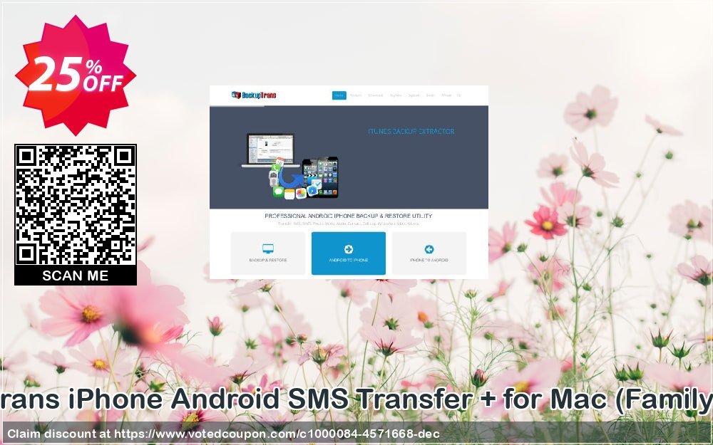 Backuptrans iPhone Android SMS Transfer + for MAC, Family Edition  Coupon Code Apr 2024, 25% OFF - VotedCoupon
