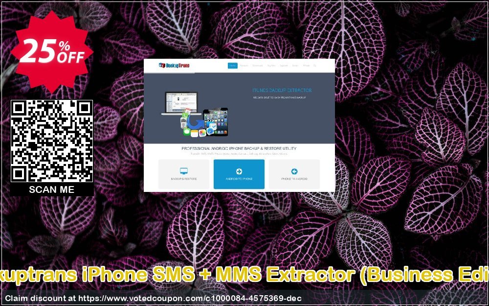 Backuptrans iPhone SMS + MMS Extractor, Business Edition  Coupon Code Apr 2024, 25% OFF - VotedCoupon