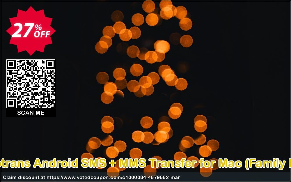 Backuptrans Android SMS + MMS Transfer for MAC, Family Edition  Coupon, discount Holiday Deals. Promotion: wondrous discount code of Backuptrans Android SMS + MMS Transfer for Mac (Family Edition) 2024