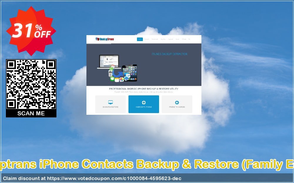 Backuptrans iPhone Contacts Backup & Restore, Family Edition  Coupon Code Apr 2024, 31% OFF - VotedCoupon