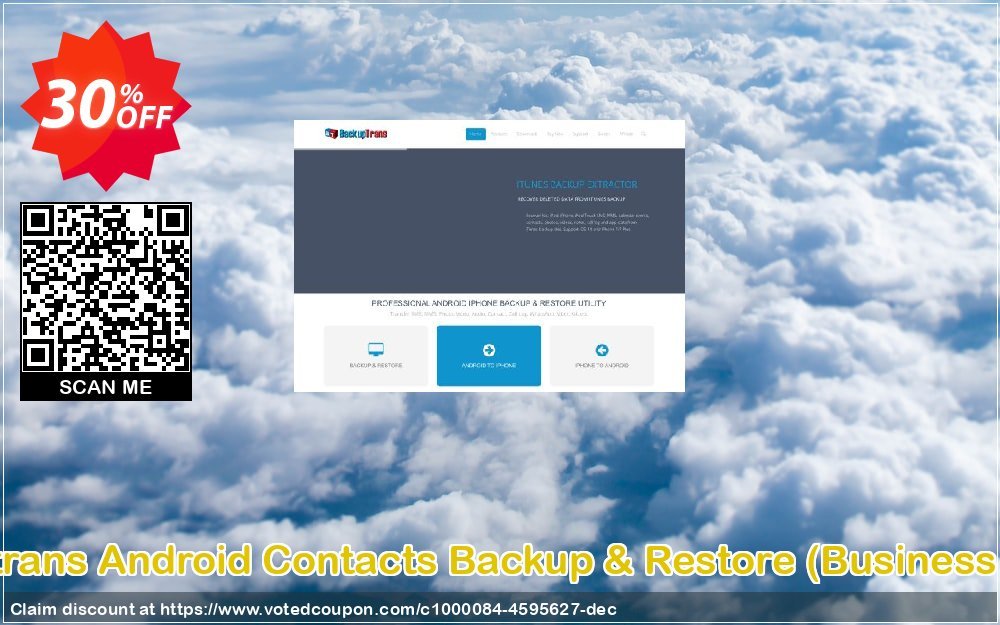 Backuptrans Android Contacts Backup & Restore, Business Edition  Coupon, discount Backuptrans Android Contacts Backup & Restore (Business Edition) amazing promo code 2024. Promotion: wonderful discount code of Backuptrans Android Contacts Backup & Restore (Business Edition) 2024