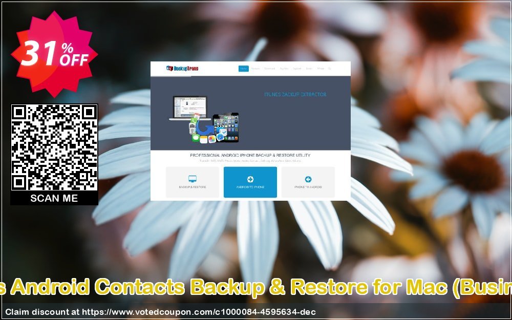 Backuptrans Android Contacts Backup & Restore for MAC, Business Edition  Coupon, discount Backuptrans Android Contacts Backup & Restore for Mac (Business Edition) fearsome promo code 2024. Promotion: formidable discount code of Backuptrans Android Contacts Backup & Restore for Mac (Business Edition) 2024