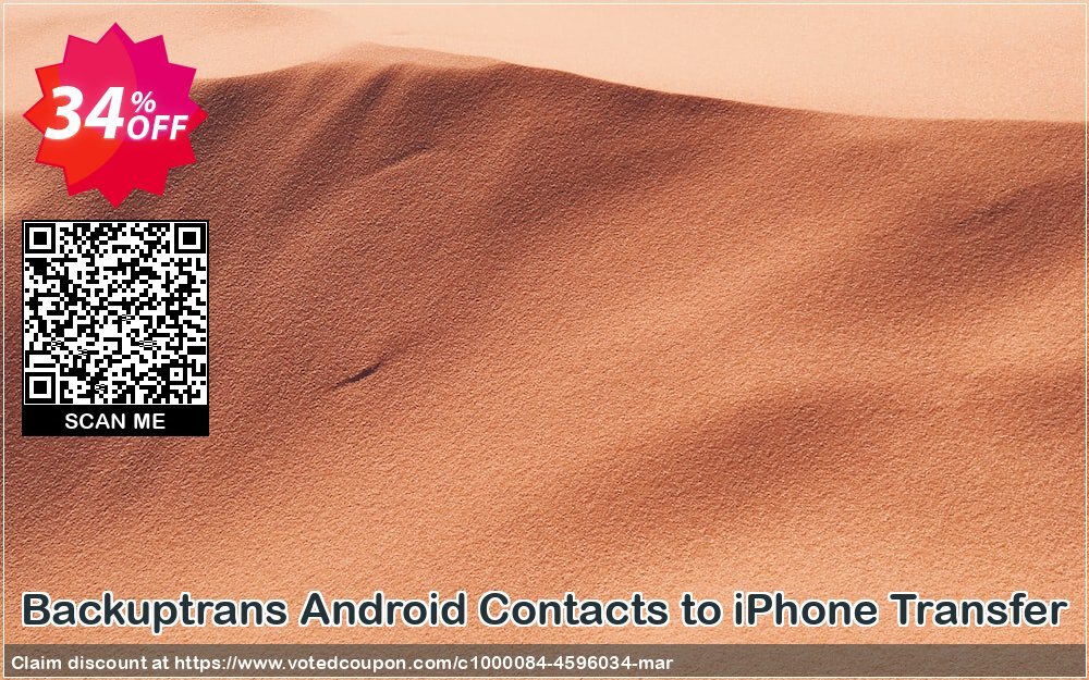 Backuptrans Android Contacts to iPhone Transfer Coupon, discount Backuptrans Android Contacts to iPhone Transfer (Personal Edition) best discounts code 2024. Promotion: super promo code of Backuptrans Android Contacts to iPhone Transfer (Personal Edition) 2024