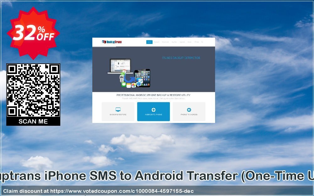 Backuptrans iPhone SMS to Android Transfer, One-Time Usage  Coupon, discount Backuptrans iPhone SMS to Android Transfer (One-Time Usage) marvelous promotions code 2024. Promotion: excellent discounts code of Backuptrans iPhone SMS to Android Transfer (One-Time Usage) 2024