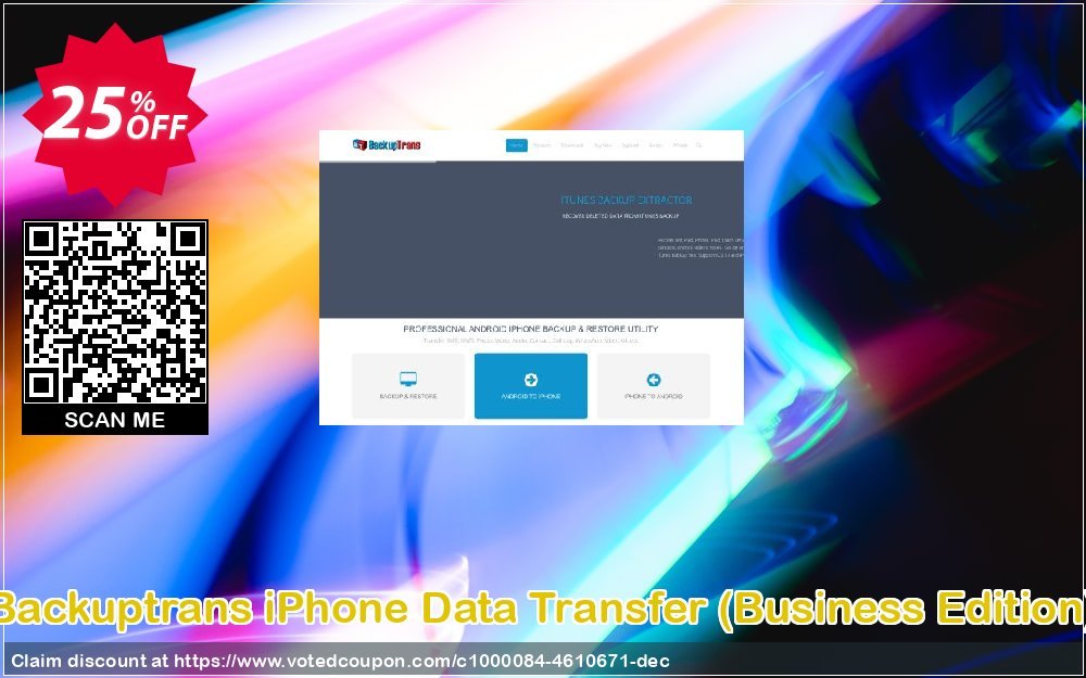 Backuptrans iPhone Data Transfer, Business Edition  Coupon Code Apr 2024, 25% OFF - VotedCoupon