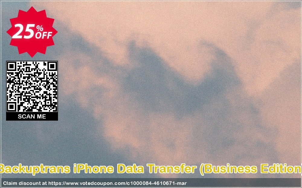 Backuptrans iPhone Data Transfer, Business Edition  Coupon, discount Backuptrans iPhone Data Transfer (Business Edition) staggering discounts code 2024. Promotion: stunning promo code of Backuptrans iPhone Data Transfer (Business Edition) 2024