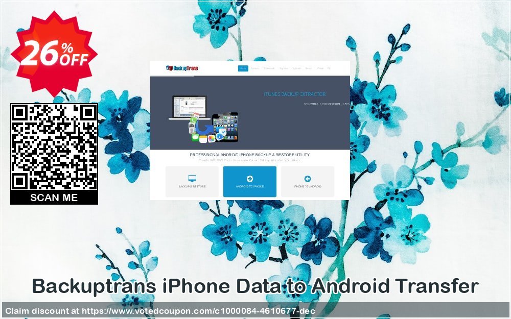 Backuptrans iPhone Data to Android Transfer Coupon, discount Backuptrans iPhone Data to Android Transfer (Personal Edition) dreaded promo code 2024. Promotion: fearsome discount code of Backuptrans iPhone Data to Android Transfer (Personal Edition) 2024