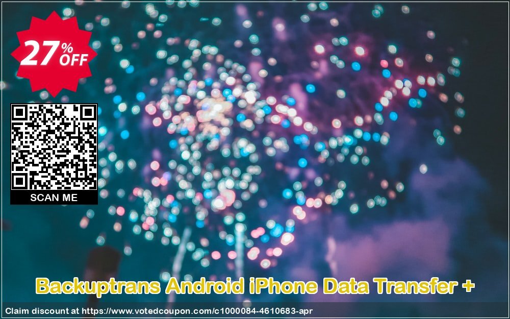 Backuptrans Android iPhone Data Transfer + Coupon, discount Holiday Deals. Promotion: awful offer code of Backuptrans Android iPhone Data Transfer + (Personal Edition) 2024