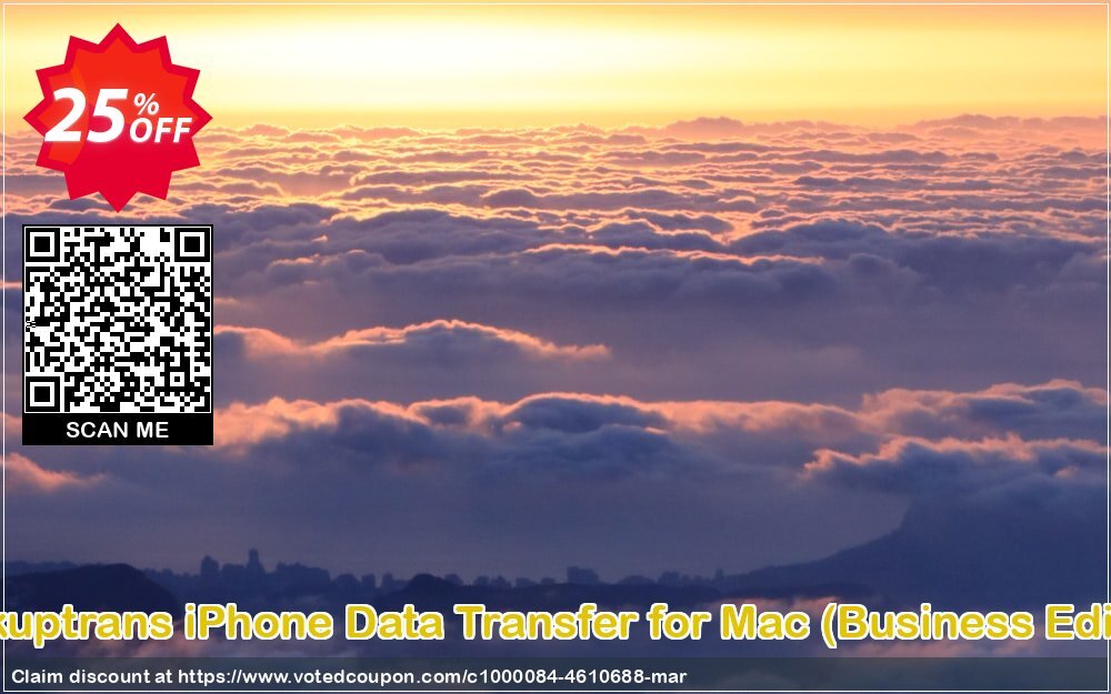 Backuptrans iPhone Data Transfer for MAC, Business Edition  Coupon, discount Backuptrans iPhone Data Transfer for Mac (Business Edition) special deals code 2024. Promotion: hottest sales code of Backuptrans iPhone Data Transfer for Mac (Business Edition) 2024