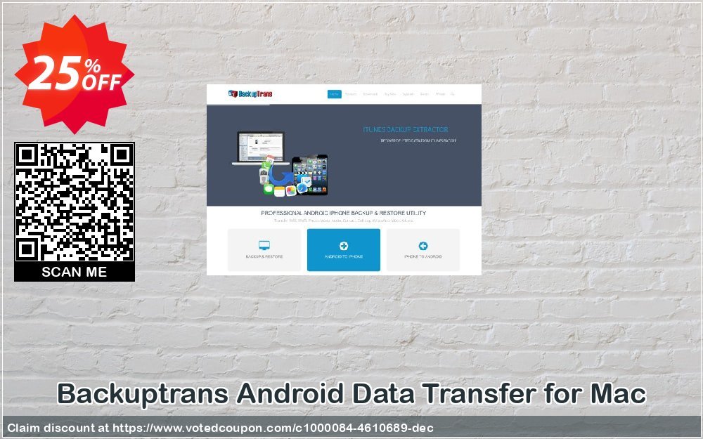 Backuptrans Android Data Transfer for MAC Coupon, discount Backuptrans Android Data Transfer for Mac (Personal Edition) exclusive offer code 2024. Promotion: special deals code of Backuptrans Android Data Transfer for Mac (Personal Edition) 2024