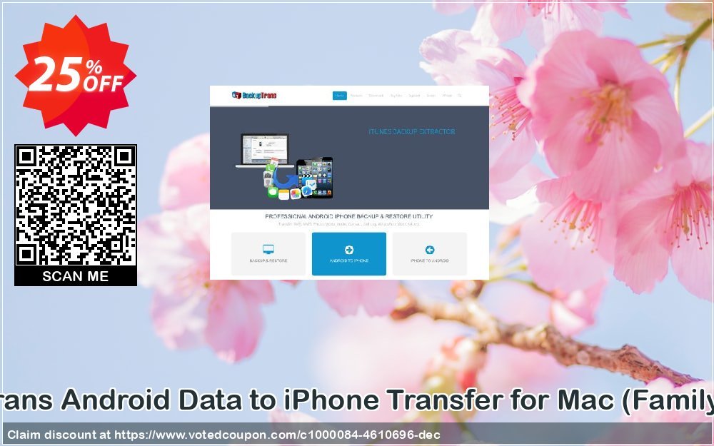 Backuptrans Android Data to iPhone Transfer for MAC, Family Edition  Coupon, discount Backuptrans Android Data to iPhone Transfer for Mac (Family Edition) stirring offer code 2024. Promotion: imposing deals code of Backuptrans Android Data to iPhone Transfer for Mac (Family Edition) 2024
