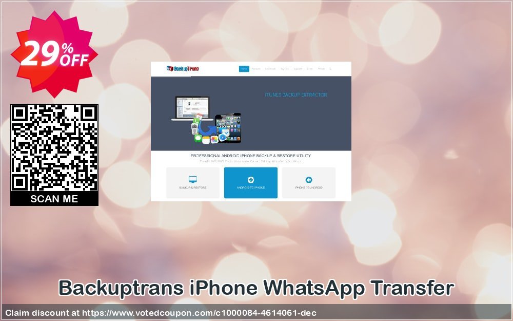 Backuptrans iPhone WhatsApp Transfer Coupon Code Oct 2023, 29% OFF - VotedCoupon