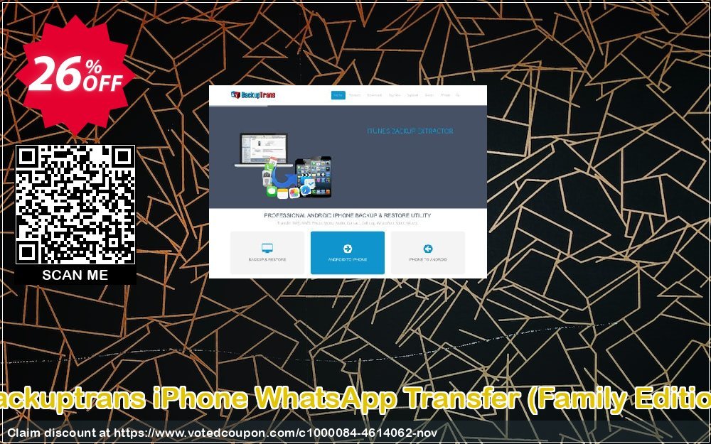 Backuptrans iPhone WhatsApp Transfer, Family Edition  Coupon Code Apr 2024, 26% OFF - VotedCoupon