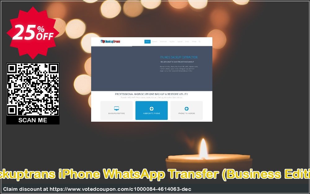 Backuptrans iPhone WhatsApp Transfer, Business Edition  voted-on promotion codes