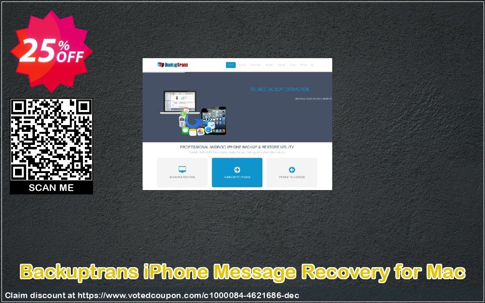 Backuptrans iPhone Message Recovery for MAC Coupon Code Apr 2024, 25% OFF - VotedCoupon