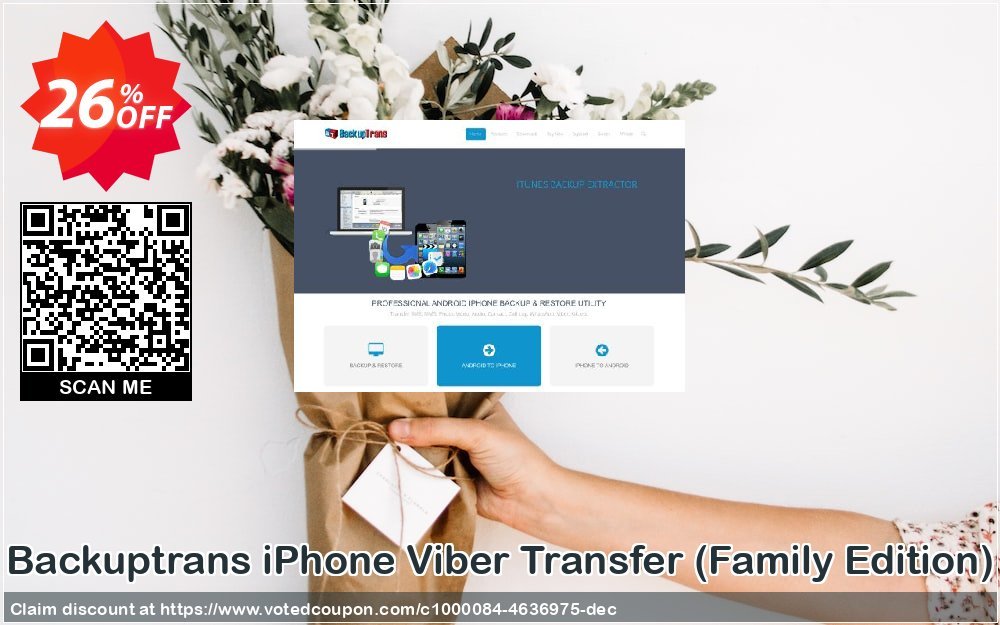 Backuptrans iPhone Viber Transfer, Family Edition  Coupon, discount Backuptrans iPhone Viber Transfer (Family Edition) big discount code 2024. Promotion: best offer code of Backuptrans iPhone Viber Transfer (Family Edition) 2024