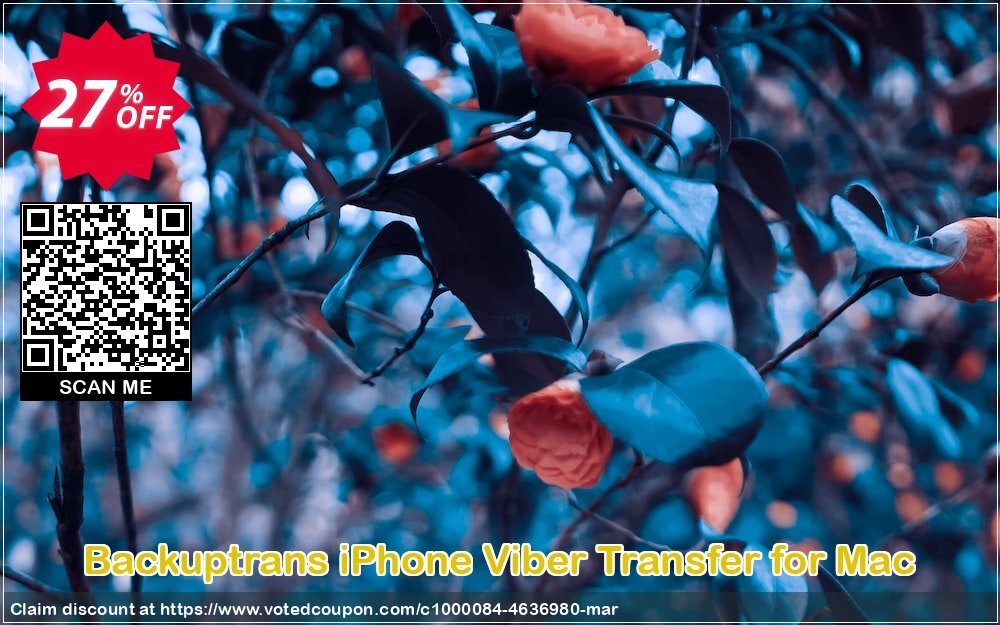 Backuptrans iPhone Viber Transfer for MAC Coupon, discount Backuptrans iPhone Viber Transfer for Mac (Personal Edition) wonderful deals code 2024. Promotion: awesome sales code of Backuptrans iPhone Viber Transfer for Mac (Personal Edition) 2024