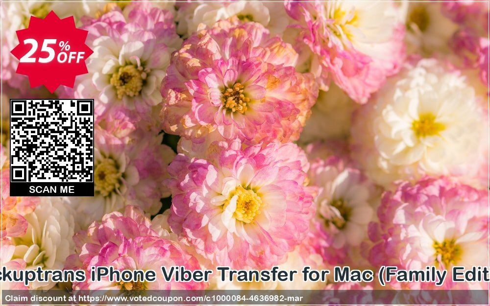 Backuptrans iPhone Viber Transfer for MAC, Family Edition  Coupon Code Apr 2024, 25% OFF - VotedCoupon