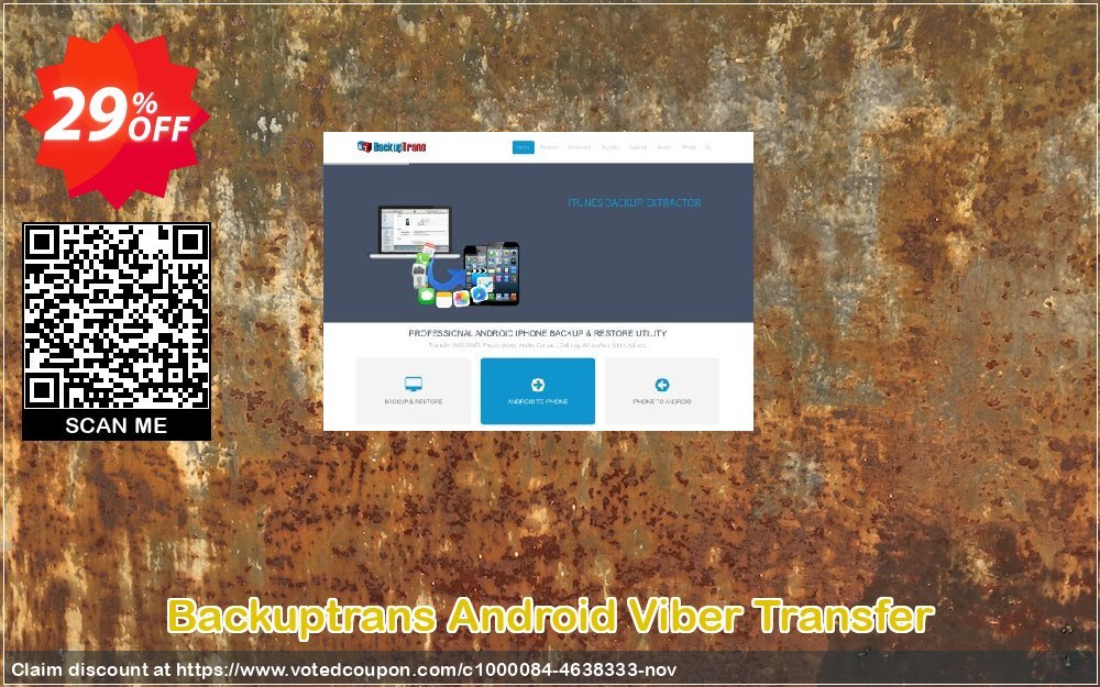 Backuptrans Android Viber Transfer Coupon, discount Backuptrans Android Viber Transfer (Personal Edition) hottest discount code 2023. Promotion: big offer code of Backuptrans Android Viber Transfer (Personal Edition) 2023