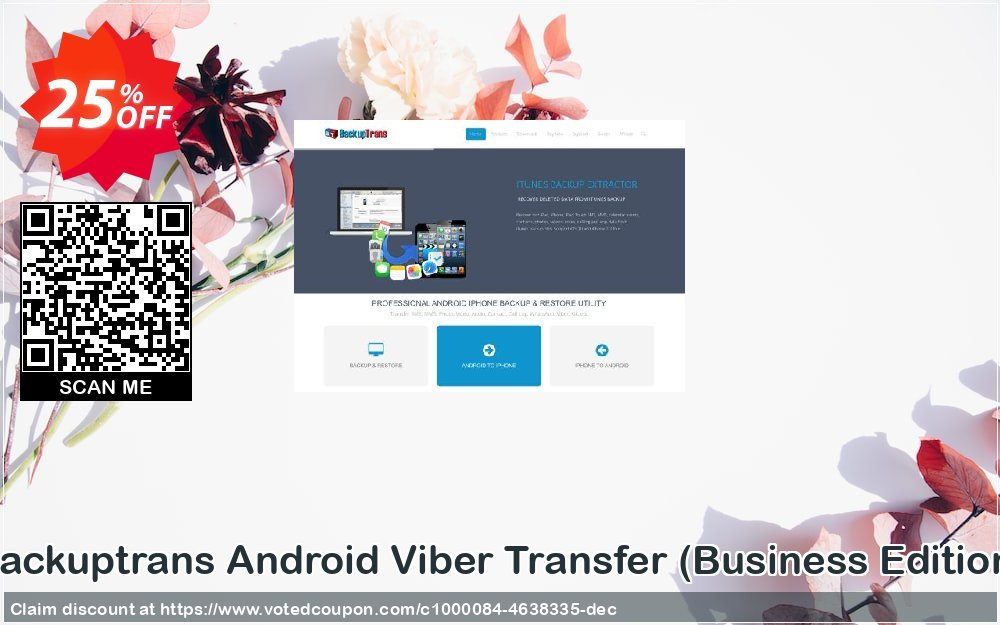 Backuptrans Android Viber Transfer, Business Edition  Coupon, discount Backuptrans Android Viber Transfer (Business Edition) exclusive discounts code 2024. Promotion: special promo code of Backuptrans Android Viber Transfer (Business Edition) 2024