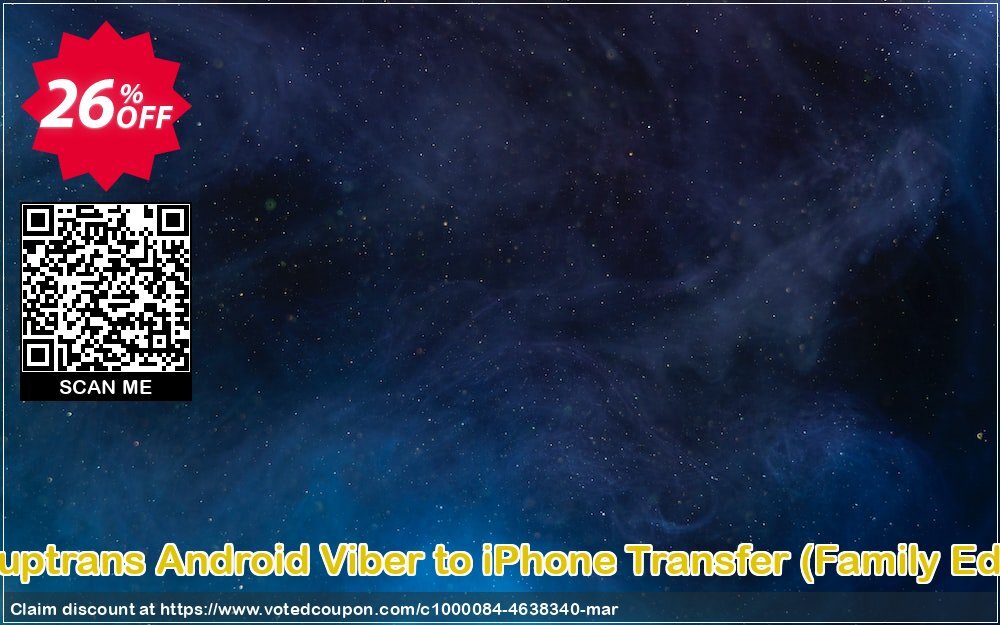 Backuptrans Android Viber to iPhone Transfer, Family Edition  Coupon Code Apr 2024, 26% OFF - VotedCoupon