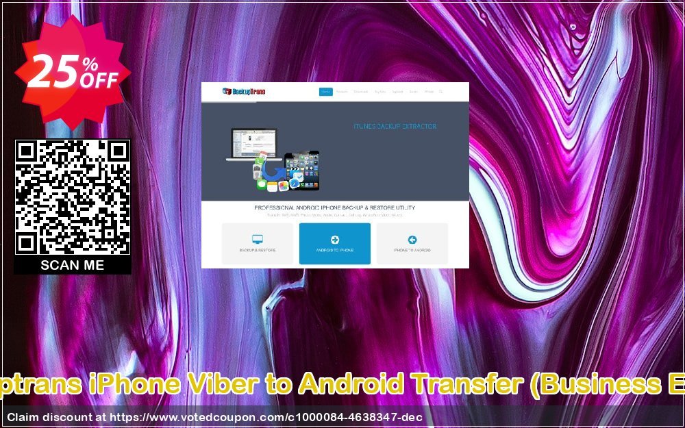 Backuptrans iPhone Viber to Android Transfer, Business Edition  Coupon, discount Backuptrans iPhone Viber to Android Transfer (Business Edition) excellent discount code 2024. Promotion: dreaded offer code of Backuptrans iPhone Viber to Android Transfer (Business Edition) 2024