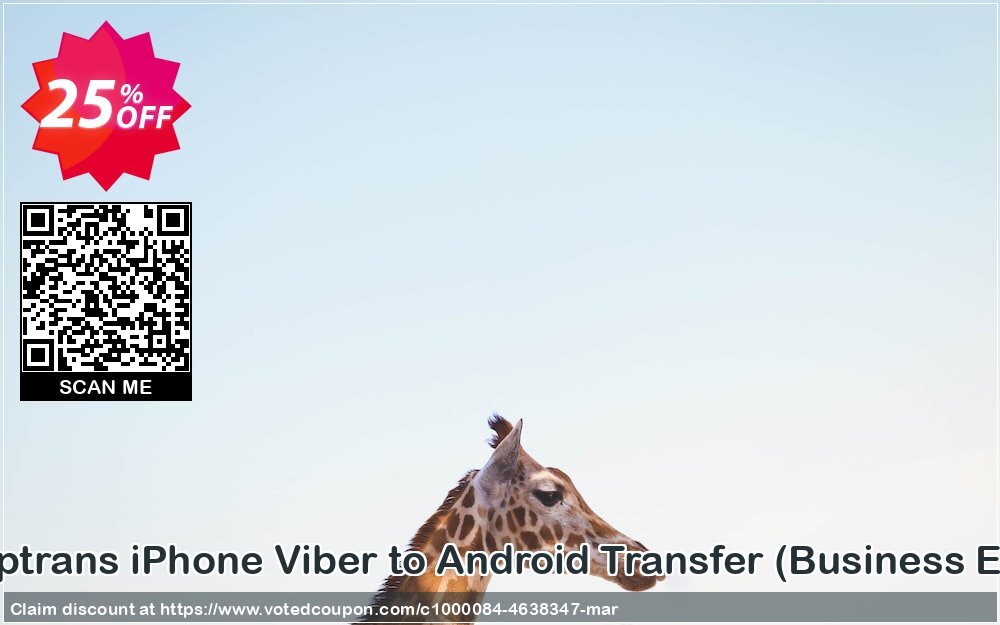 Backuptrans iPhone Viber to Android Transfer, Business Edition  Coupon Code Apr 2024, 25% OFF - VotedCoupon