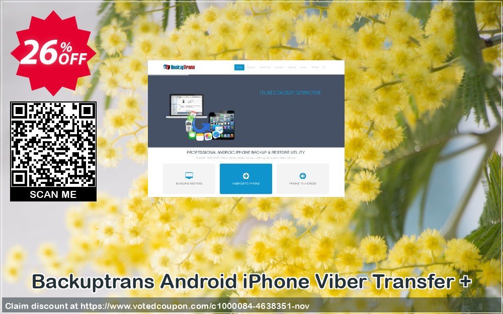 Backuptrans Android iPhone Viber Transfer + Coupon, discount Back to School Discount. Promotion: awful promotions code of Backuptrans Android iPhone Viber Transfer + (Personal Edition) 2024