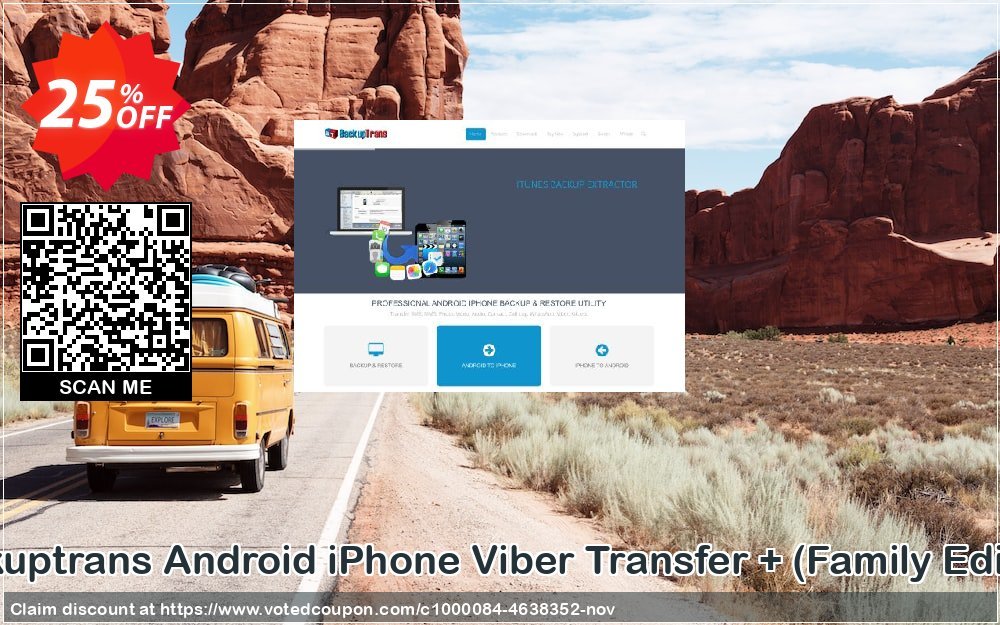Backuptrans Android iPhone Viber Transfer +, Family Edition  Coupon Code Apr 2024, 25% OFF - VotedCoupon